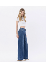 VERVET VERVET - High Rise Trouser Hem Wide Leg Jeans (Moon Bar)