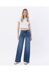 VERVET VERVET - High Rise Trouser Hem Wide Leg Jeans (Moon Bar)