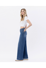 VERVET VERVET - High Rise Trouser Hem Wide Leg Jeans (Moon Bar)