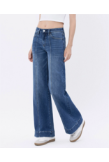 VERVET VERVET - High Rise Trouser Hem Wide Leg Jeans (Moon Bar)