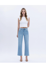 VERVET VERVET - High Rise Ankle Studded Slim Wide Jeans (Honourable)
