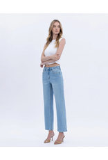 VERVET VERVET - High Rise Ankle Studded Slim Wide Jeans (Honourable)