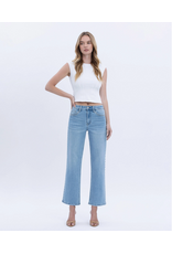 VERVET VERVET - High Rise Ankle Studded Slim Wide Jeans (Honourable)