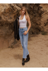 VERVET VERVET - High Rise Ankle Studded Slim Wide Jeans (Honourable)