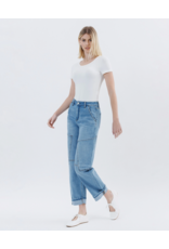 VERVET VERVET - Kate Super High Rise Utility Barrel Leg Jeans (Augustine)