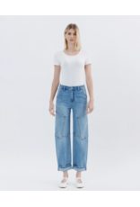 VERVET VERVET - Kate Super High Rise Utility Barrel Leg Jeans (Augustine)