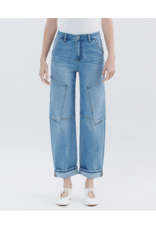 VERVET VERVET - Kate Super High Rise Utility Barrel Leg Jeans (Augustine)