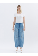 VERVET VERVET - Kate Super High Rise Utility Barrel Leg Jeans (Augustine)
