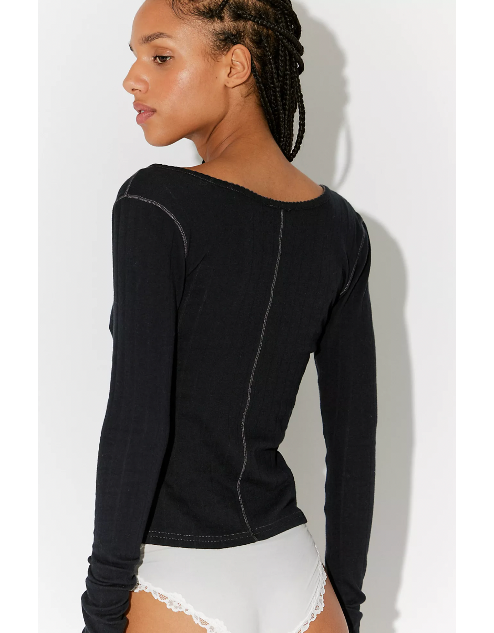 Free people Free People -  End Game Pointelle (Black)