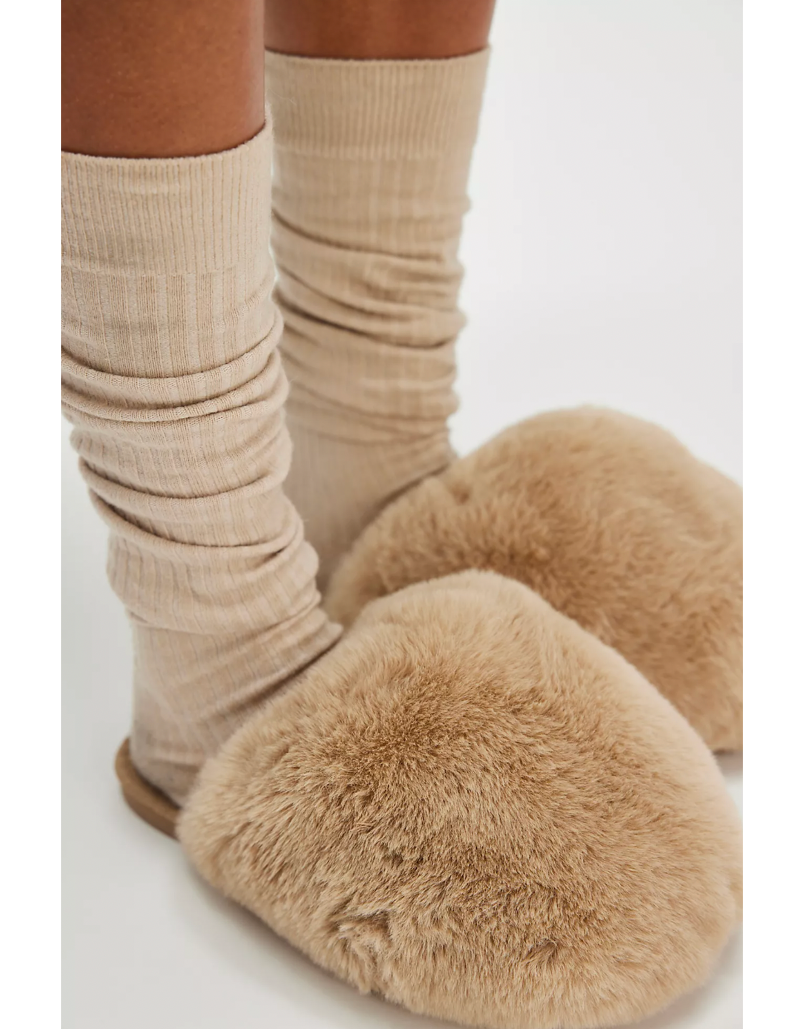Free people Free People - Snowball Slipper (Taupe Faux Fur)