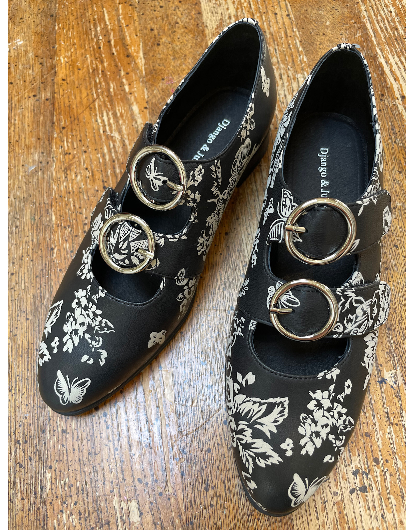 Django and Juliette Django & Juliette - Gifth (Black / Milk Floral Leather)