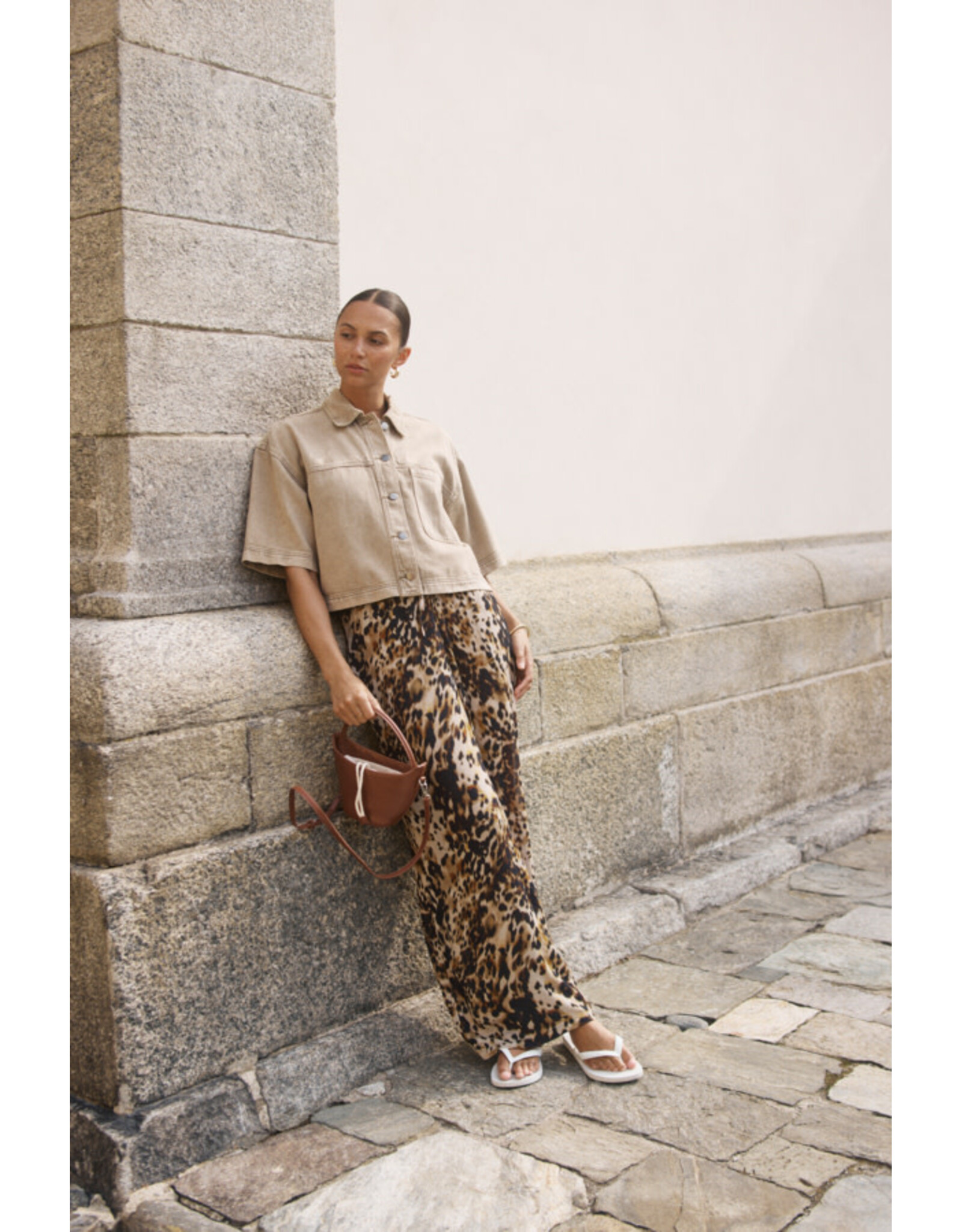 Kaffe Kaffe - Rania Denim Shirt (Washed Light Brown)