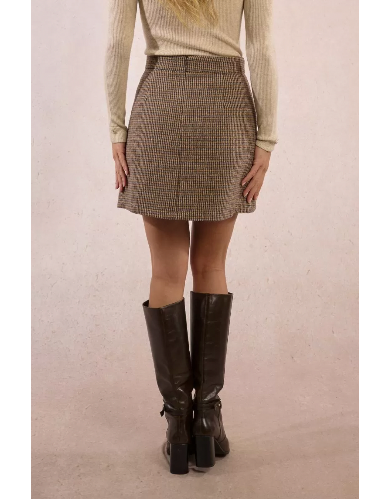 Molly Bracken Molly Bracken - Houndstooth Mini Skirt