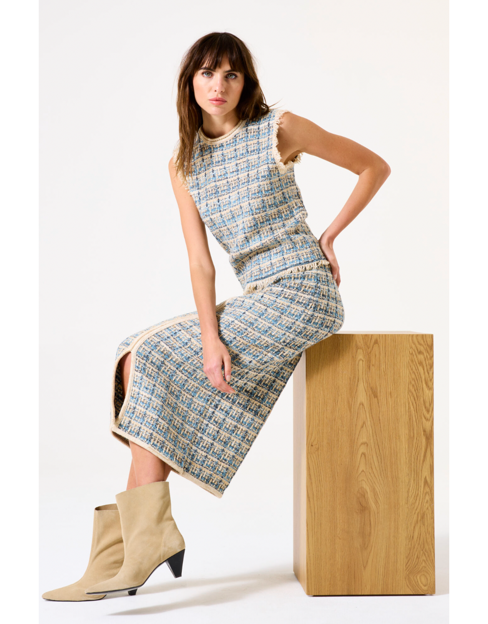 Garcia Garcia - Long Skirt (Whitecap/Blue/Gold/Beige)