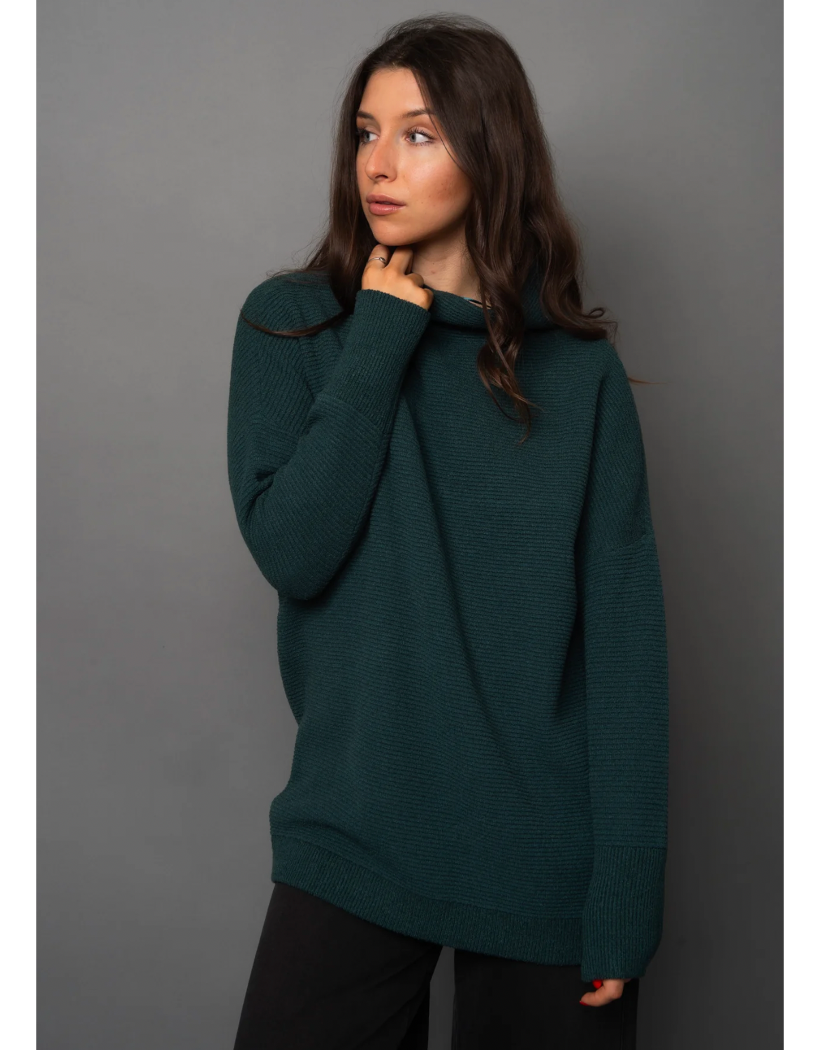 RD Style RD Style - Nancy ottoman mock neck sweater (Dark Green)