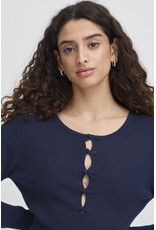 ICHI ICHI - Mafa Knit Top with Bow Details (Total Eclipse)