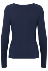 ICHI ICHI - Mafa Knit Top with Bow Details (Total Eclipse)