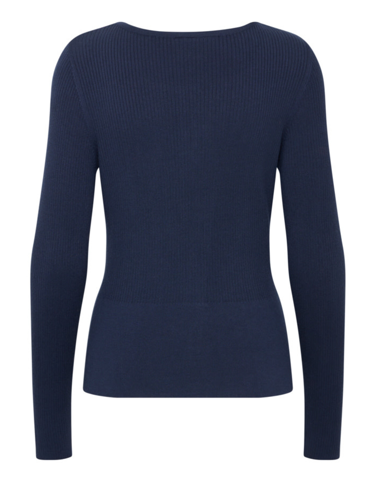 ICHI ICHI - Mafa Knit Top with Bow Details (Total Eclipse)