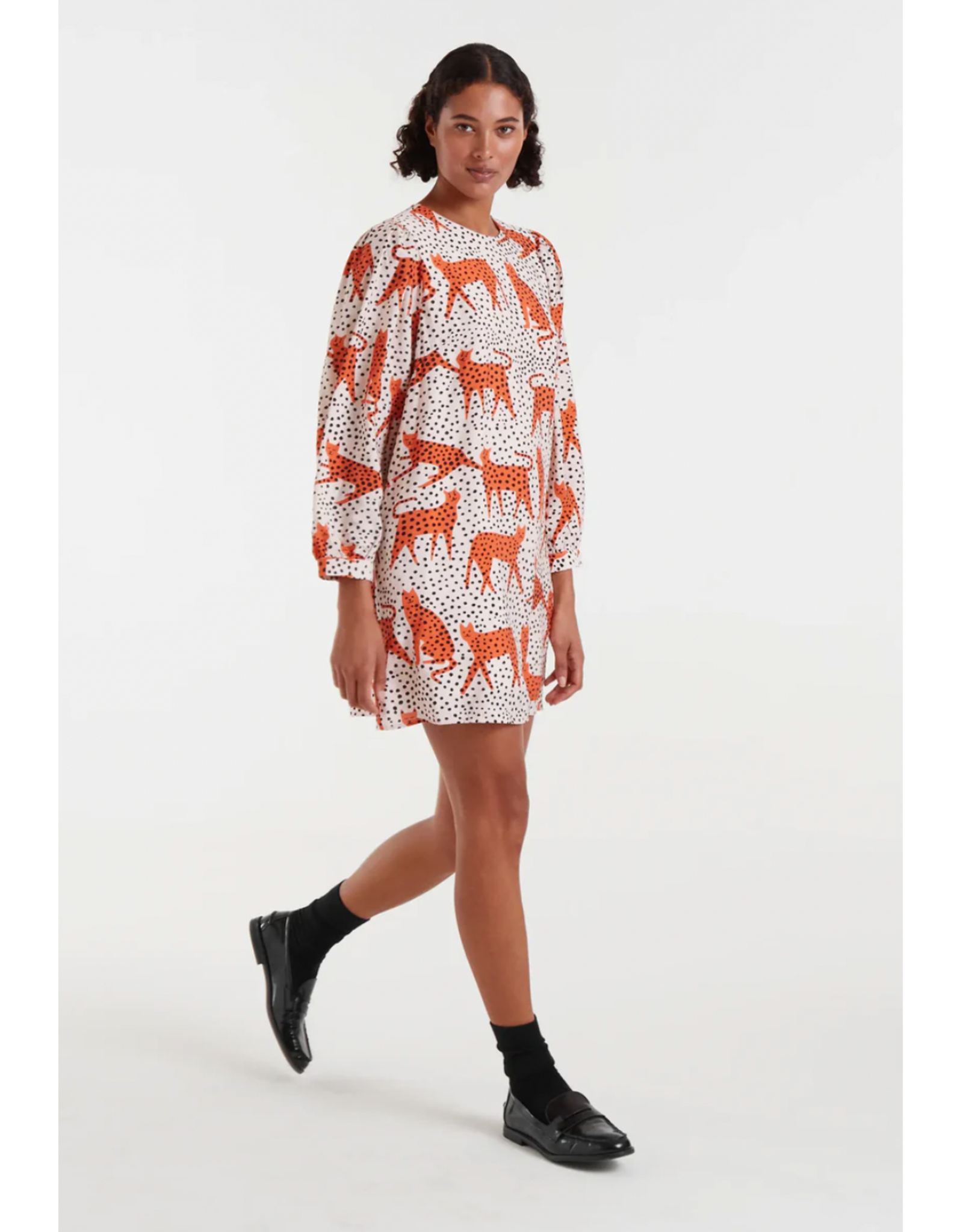 Compania Fantastica Compania Fantastica - Stanley Tano Dress (Orange Cat)