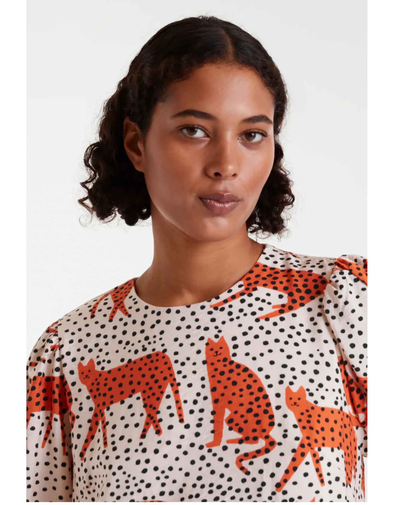 Compania Fantastica Compania Fantastica - Stanley Tano Dress (Orange Cat)