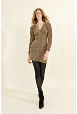 Molly Bracken Molly Bracken - Long Sleeve Lurex Dress (Gold)