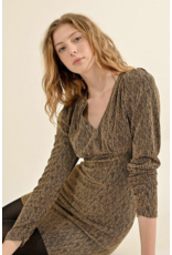 Molly Bracken Molly Bracken - Long Sleeve Lurex Dress (Gold)