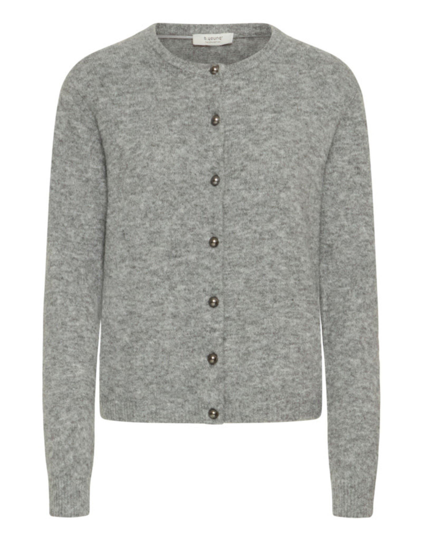 b.young b.young - Mea Cardigan (Mid Grey Melange)