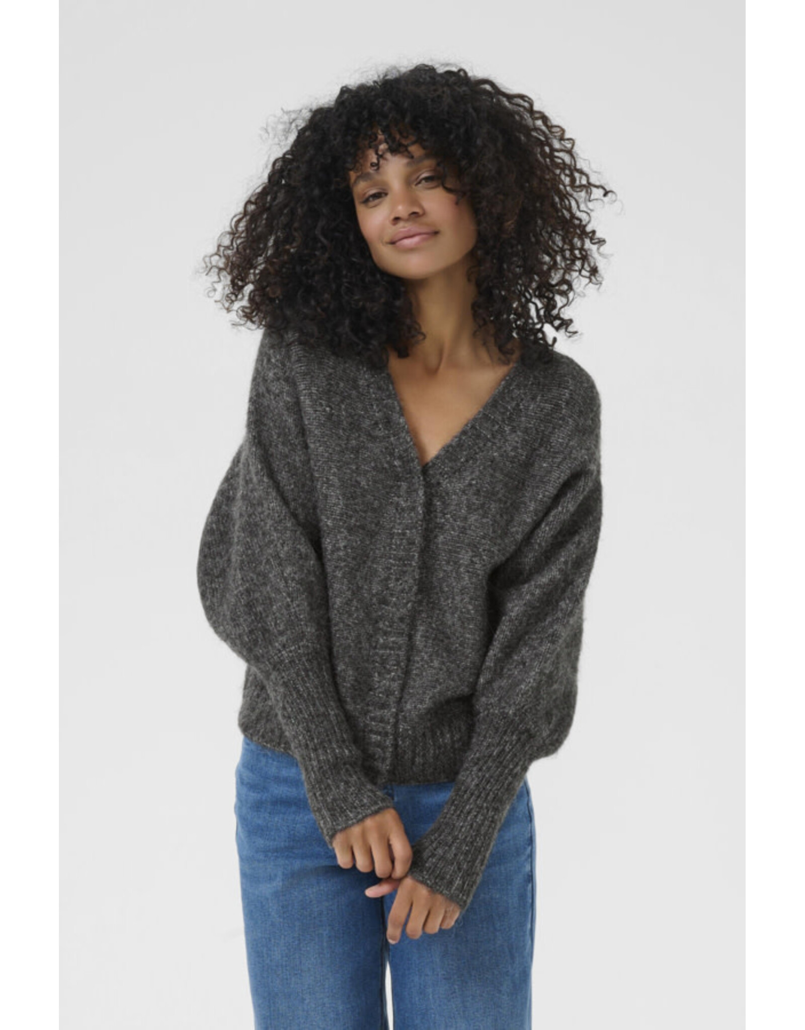 Kaffe Kaffe - Uba Cardigan (Dark Grey Melange)