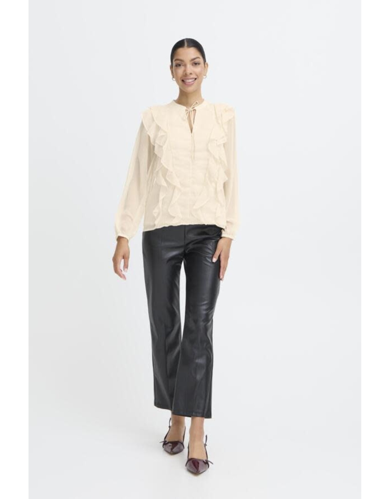 b.young b.young - Gijo Frill Blouse (Oatmeal)