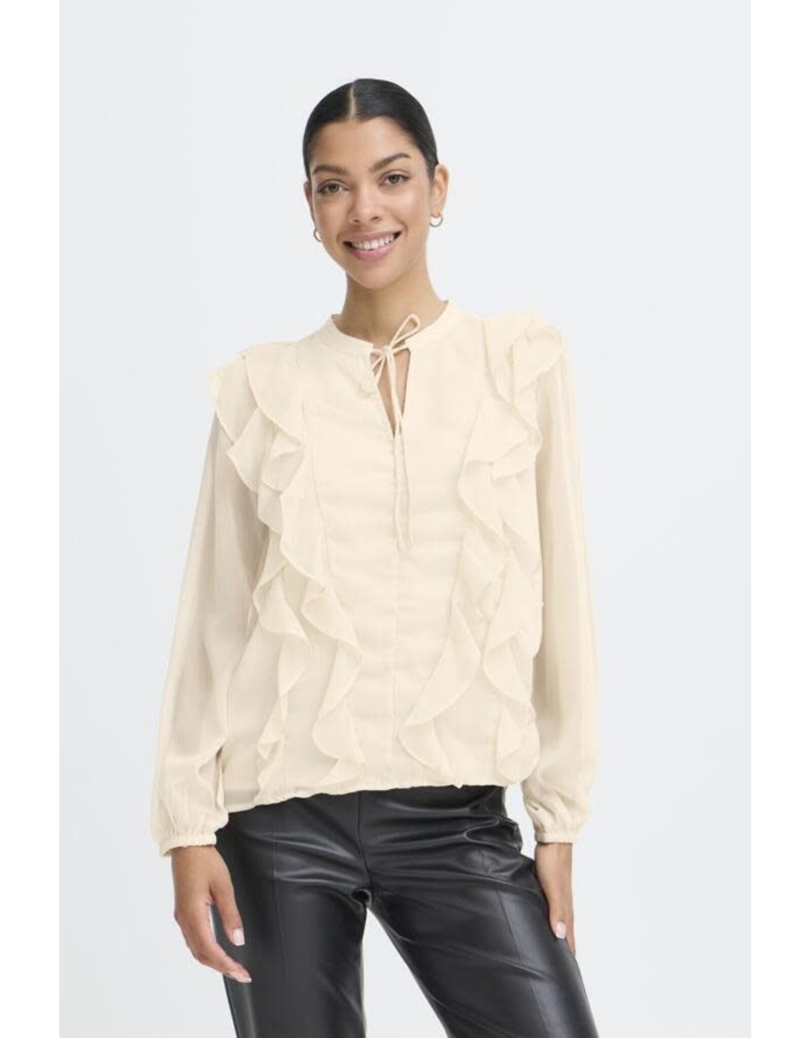 b.young b.young - Gijo Frill Blouse (Oatmeal)