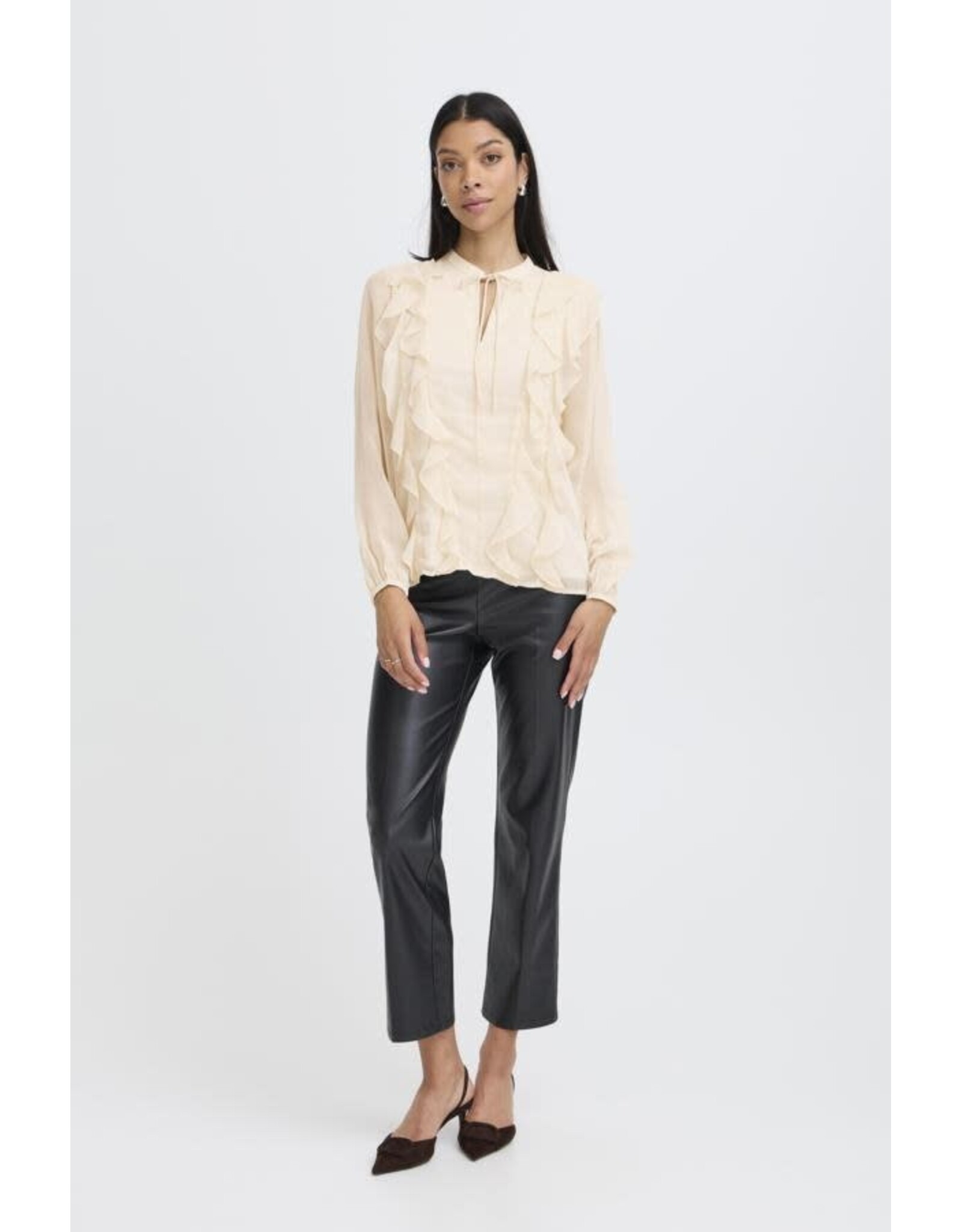 b.young b.young - Gijo Frill Blouse (Oatmeal)