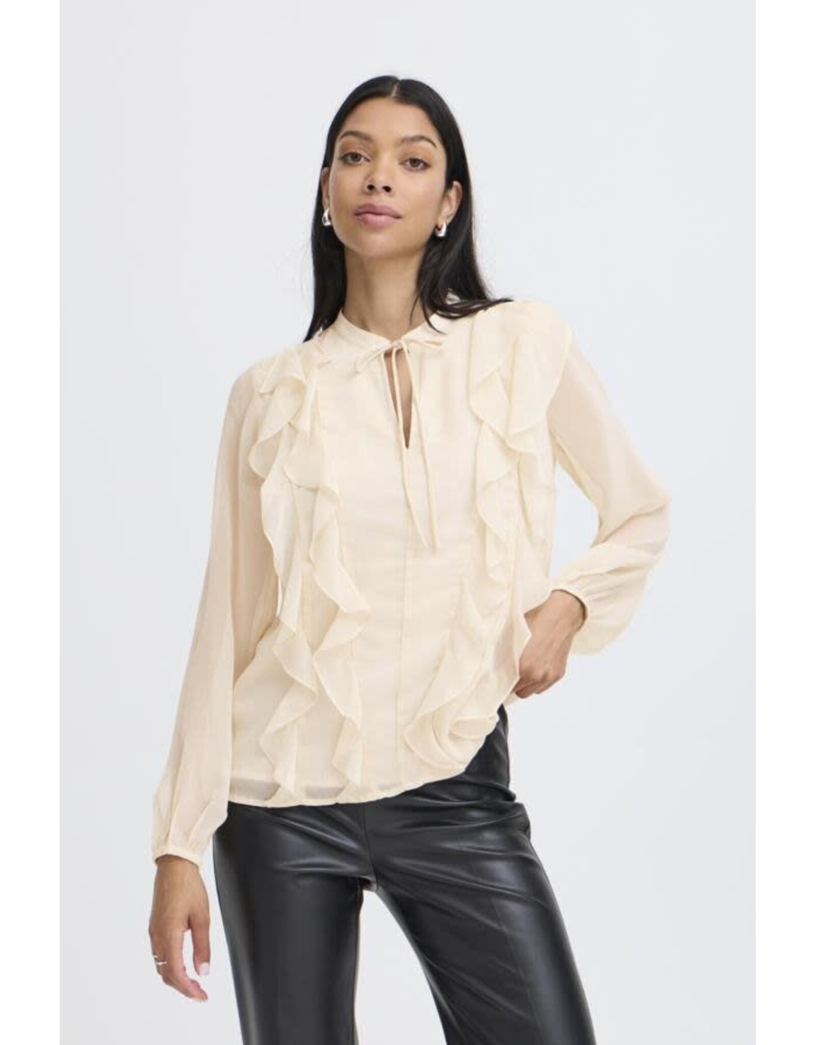 b.young b.young - Gijo Frill Blouse (Oatmeal)