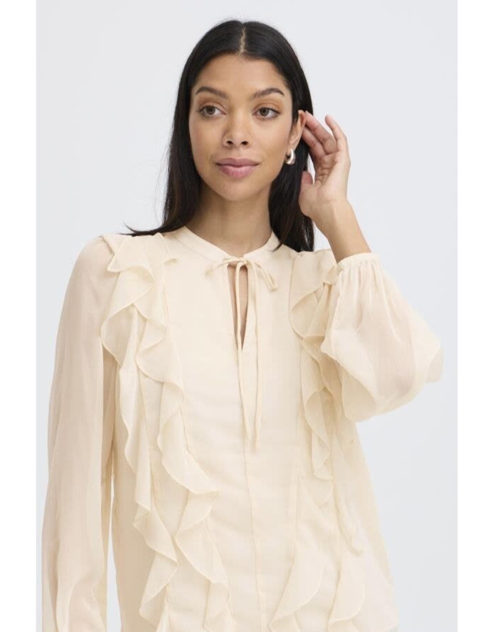 b.young b.young - Gijo Frill Blouse (Oatmeal)