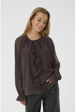 Kaffe Kaffe - Milia Chiffon Blouse (Black Coffee)