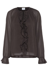 Kaffe Kaffe - Milia Chiffon Blouse (Black Coffee)
