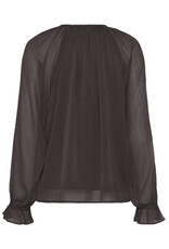Kaffe Kaffe - Milia Chiffon Blouse (Black Coffee)