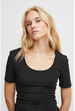 ICHI ICHI - Zola Scoop Neck Tee (Black)