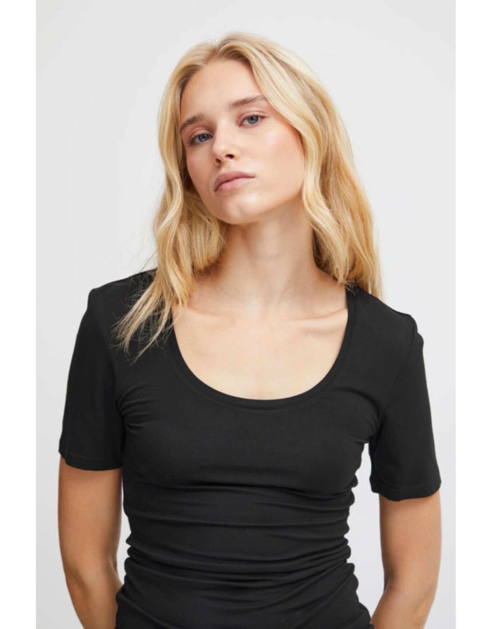 ICHI ICHI - Zola Scoop Neck Tee (Black)