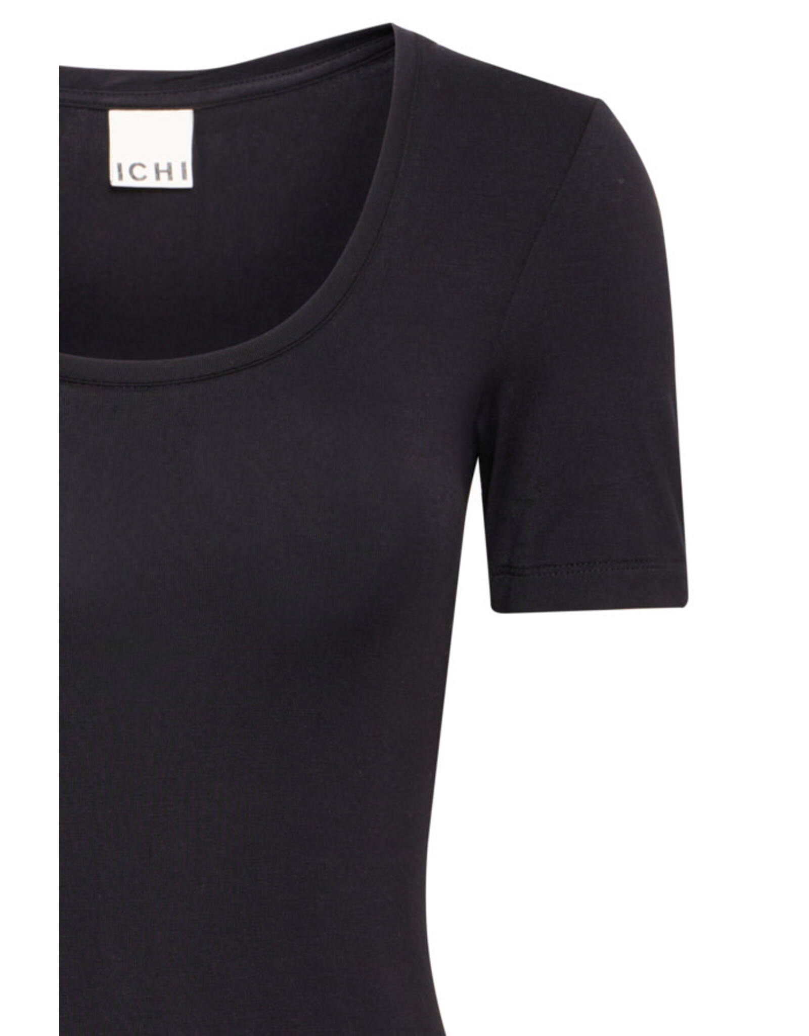 ICHI ICHI - Zola Scoop Neck Tee (Black)