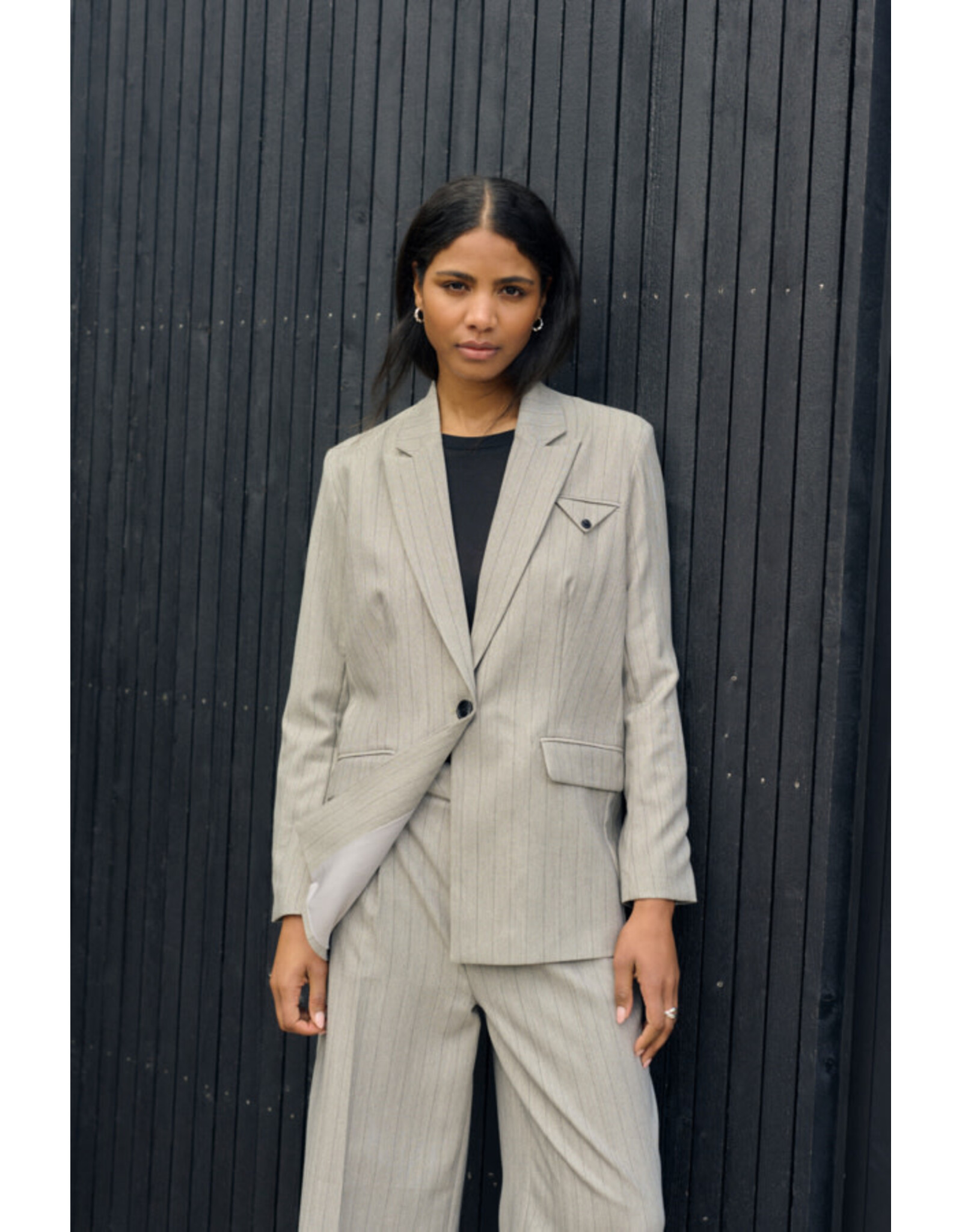 Kaffe Kaffe - Kaysa Blazer (Grey Pinstripe)