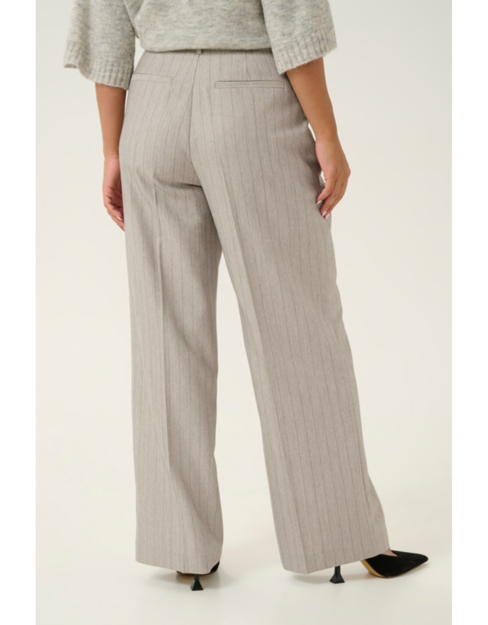 Kaffe Kaffe - Kaysa Pants (Grey Pinstripe)