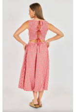 Sadie & Sage Sadie & Sage - Apple Butter Midi Dress (Red / Ivory)