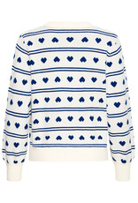 ICHI ICHI - Brielle Heart Print Cardigan (Birch / Blue)