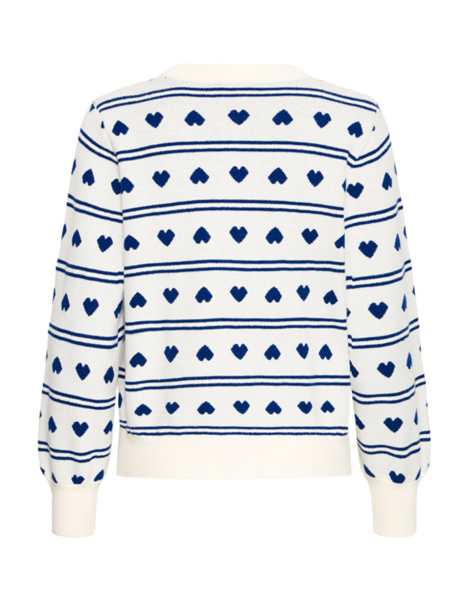 ICHI ICHI - Brielle Heart Print Cardigan (Birch / Blue)