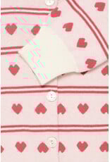 ICHI ICHI - Brielle Heart Print Cardigan (Birch / Pink)