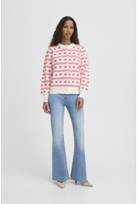 ICHI ICHI - Brielle Heart Print Cardigan (Birch / Pink)