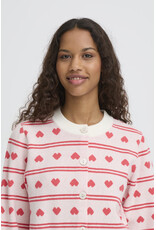ICHI ICHI - Brielle Heart Print Cardigan (Birch / Pink)