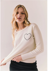 Chaser Chaser - Heart Embroidery  (White)