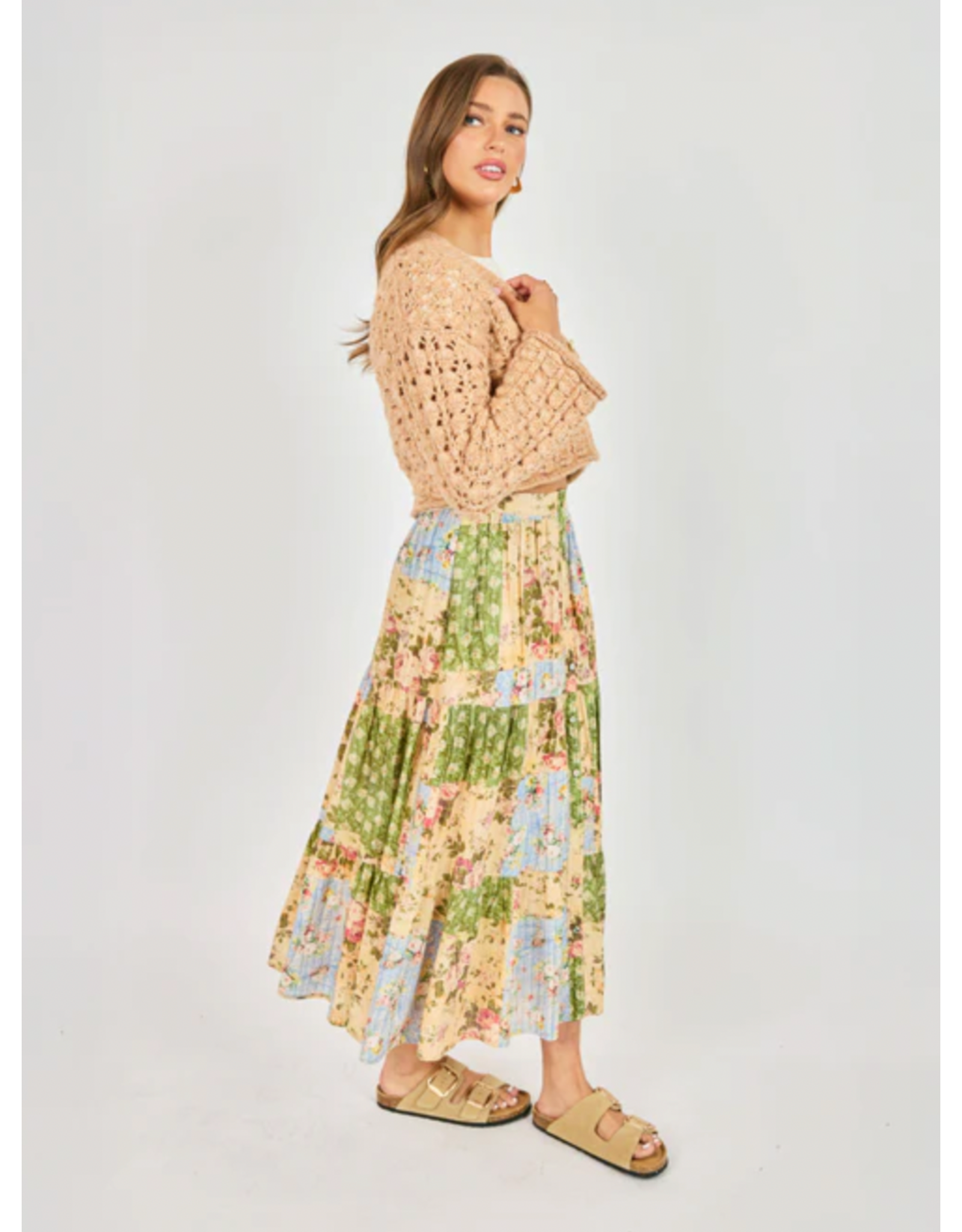 Sadie & Sage Sadie & Sage - Treasured Trove Quilted Midi Skirt