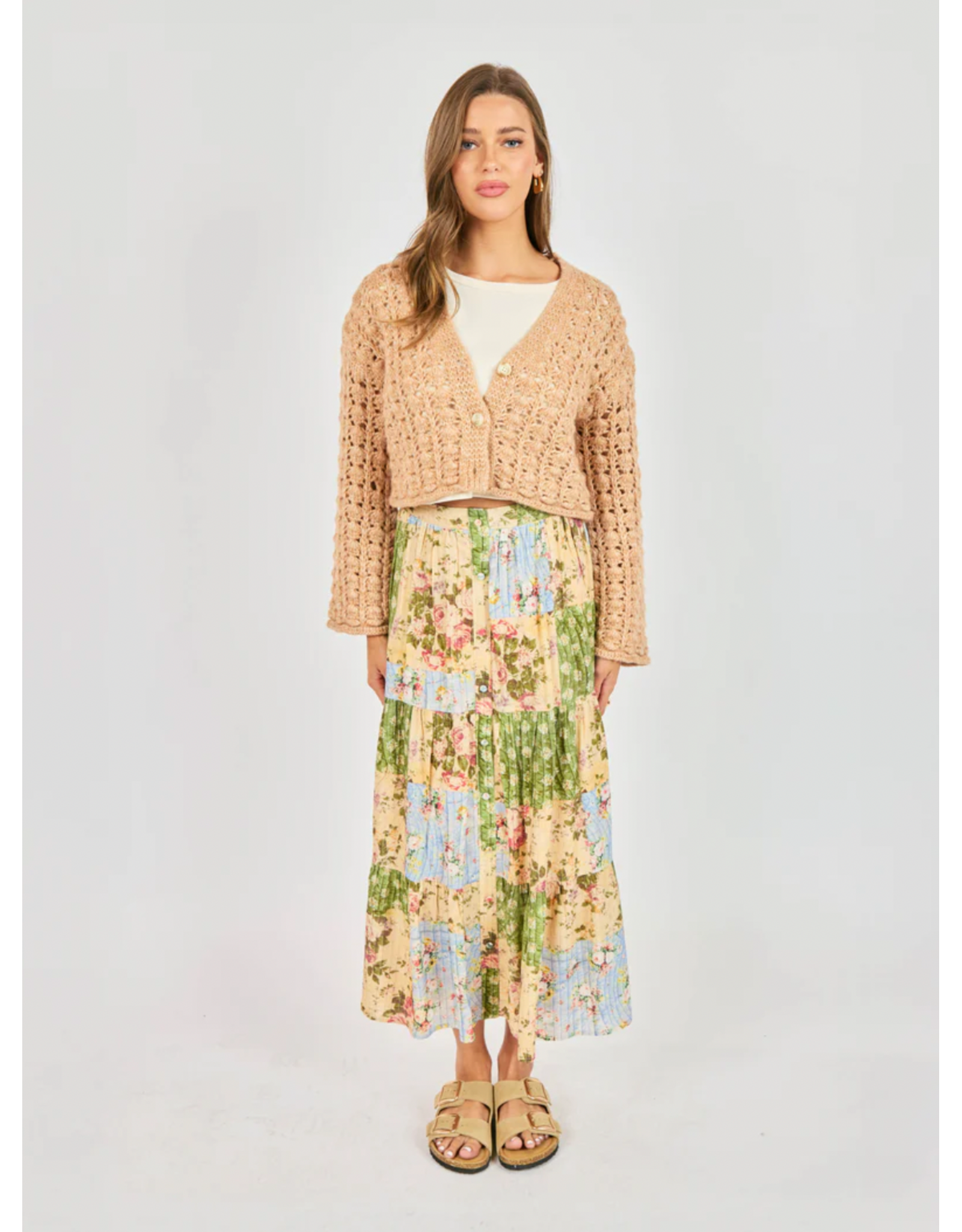 Sadie & Sage Sadie & Sage - Treasured Trove Quilted Midi Skirt